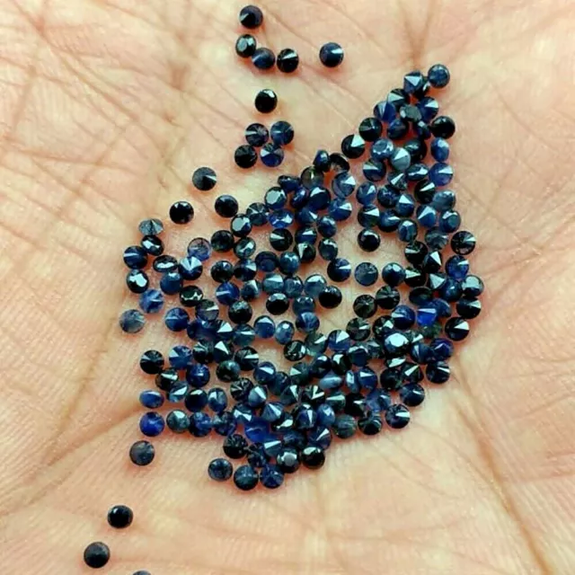 Wholesale Lot of 2mm Round Faceted Natural Sapphire Loose Calibrated Gemstone