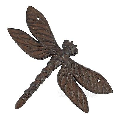 Dragonfly Wall Plaque Sign Cast Iron Antique Style Heavy Duty Rustic Finish