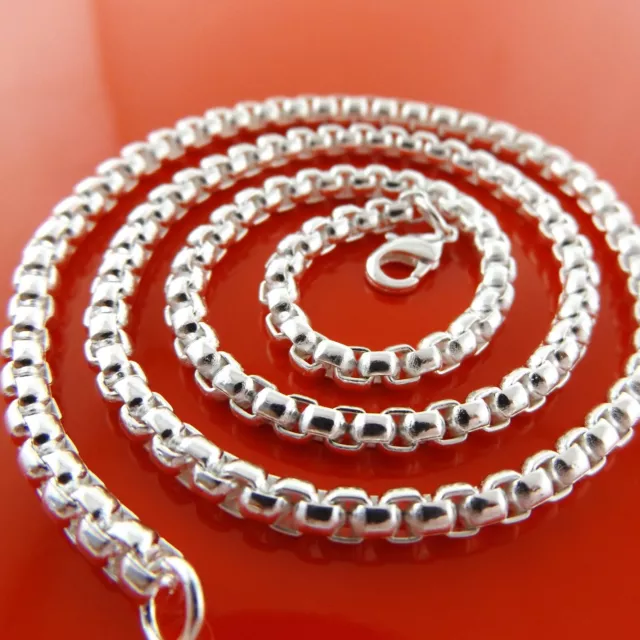 Necklace Pendant Real 925 Sterling Silver Filled Solid Italian Link Chain 50cm