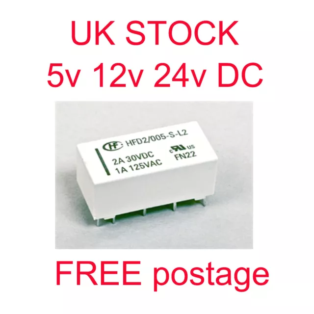 5v, 12, 24V Coil Bistable Latching Relay DPDT 2A 30VDC  - High Quality Free Post