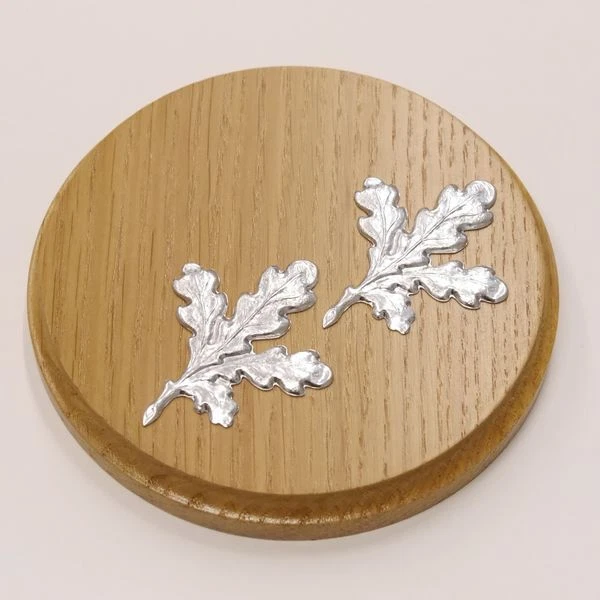 Placa de Jabalí Redondo Roble Claro Af 13 CM Con 2 Pieza Aluminio Hoja Portada