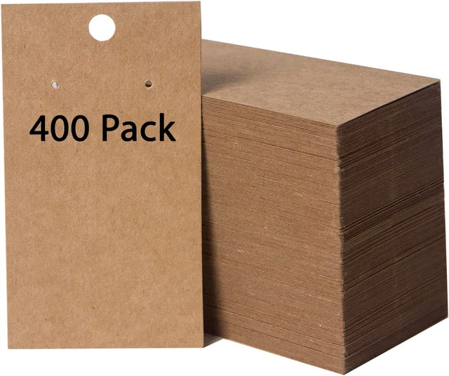 400 Pack Earring Cards - Earring Card Holder - Custom Earring Cards for Earring