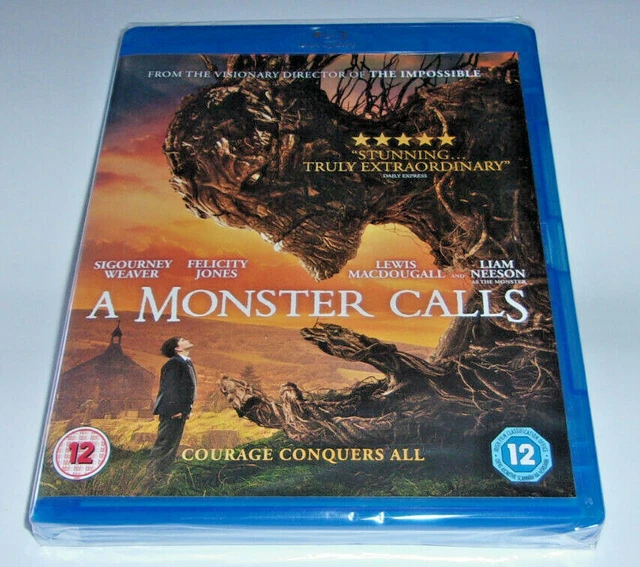A MONSTER CALLS (Blu-ray, 2017) Sigourney Weaver, Liam Neeson - New ...