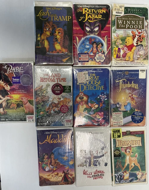 WALT DISNEY MOVIES VHS VCR Tapes Lot 10 Masterpiece Collection Kids NEW