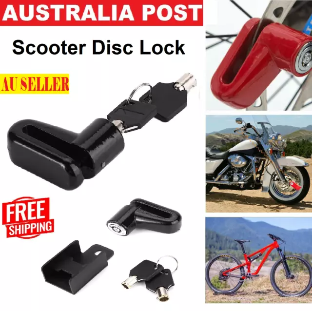 Scooter Disk Rotor Lock Anti Theft Heavy Duty Motorcycle Bicycle Mini Moped