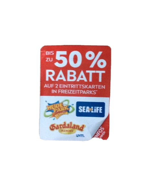 GUTSCHEIN HEIDEPARK HEIDE Park Coupon 2für1 50 Sea Life EUR 5,00 PicClick DE