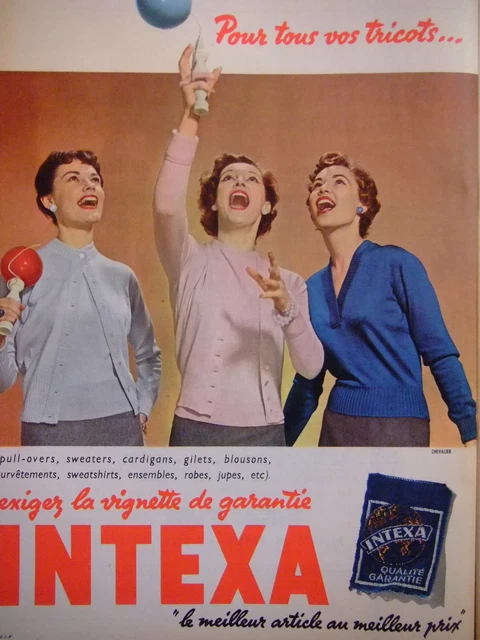 Publicité Intexa Pour Tous Vos Tricots Exigez La Vignette De Garantie
