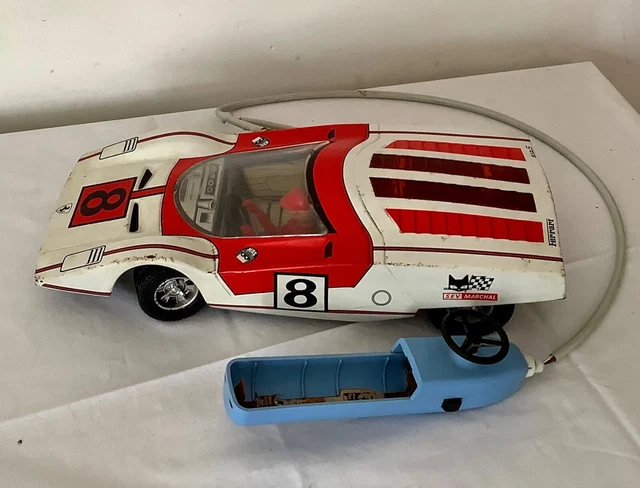 VOITURE POLICE EN TOLE années 70 fabrication JOUSTRA longueur 35 cm EUR