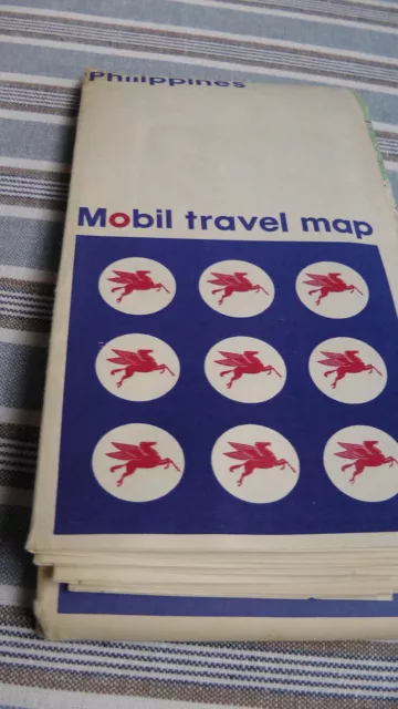 Philippines - Mobile travel map ca. 1970 antike Landkarte der Philippinen