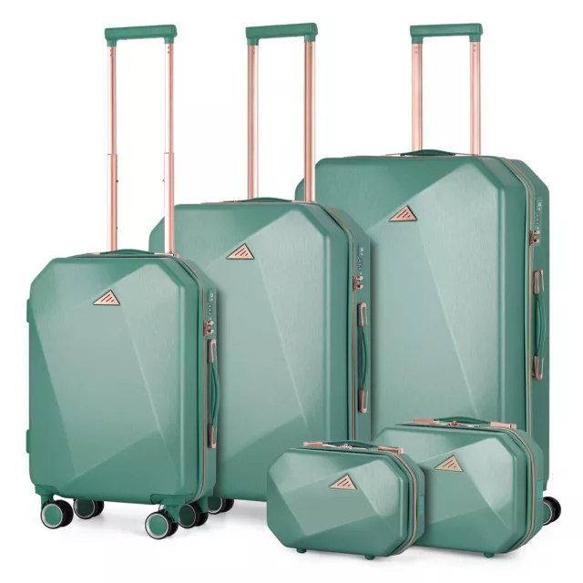 Luggage 5 Piece Set Suitcase Spinner Hardshell Lightweight TSA Lock 20/24/28in