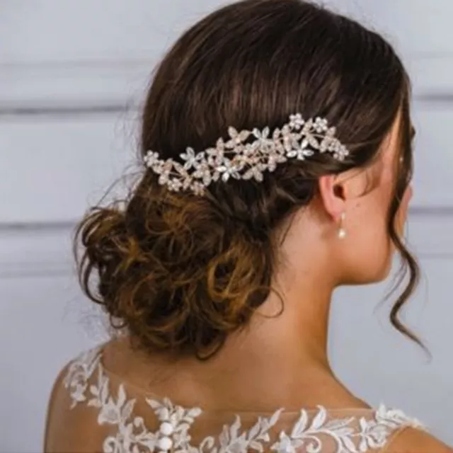 Women Bride Wedding Diamante Crystal Hair Comb Pins Clips Hair Dress Accessories