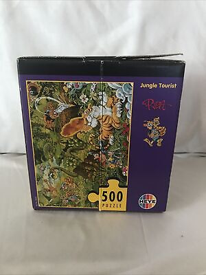 Heye Heye Triangular Vintage Jigsaw Puzzle 500 Pcs JUNGLE TOURIST Ryba 1995 VGC 8326 
