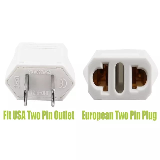 Copper White Travel Power Plug ABS Two Flat Conversion Plug  Worker