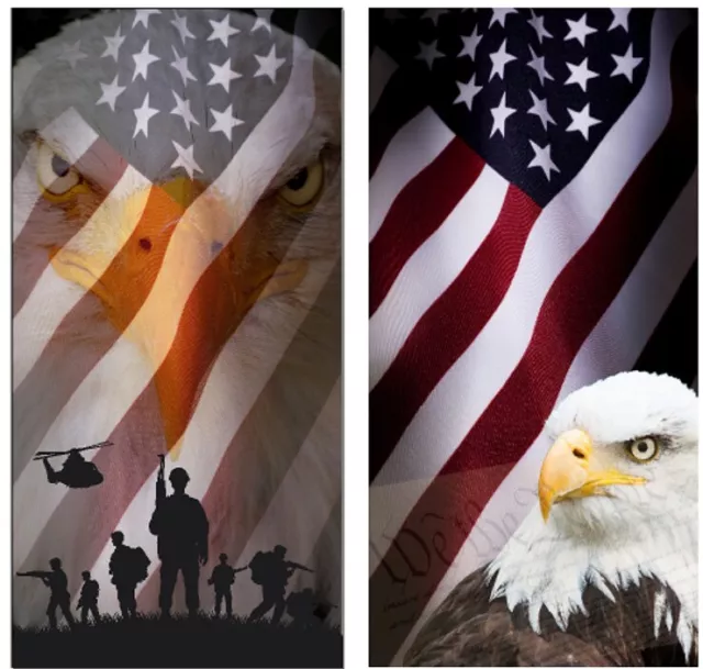 Patriotic cornhole board vinyl wraps