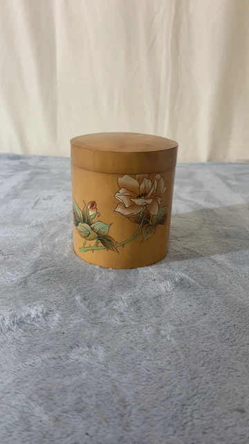 HNA Vintage Bamboo Box or Tea Cabby 4”x3.5”