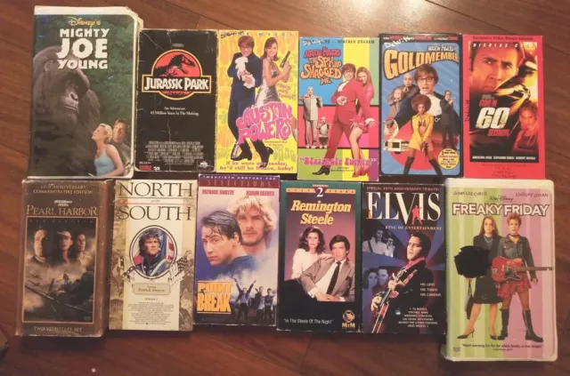 VHS Tape Mystery Surprise Lot Of 10 Movies Randomly Selected all genres  Grab Bag