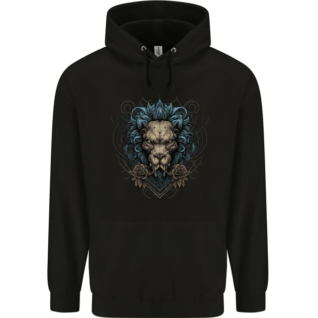 Sweat à Capuche Homme Cat Cult - Design Satanique Félin, Polycoton, Coupe Regular, Imprimé Graphique