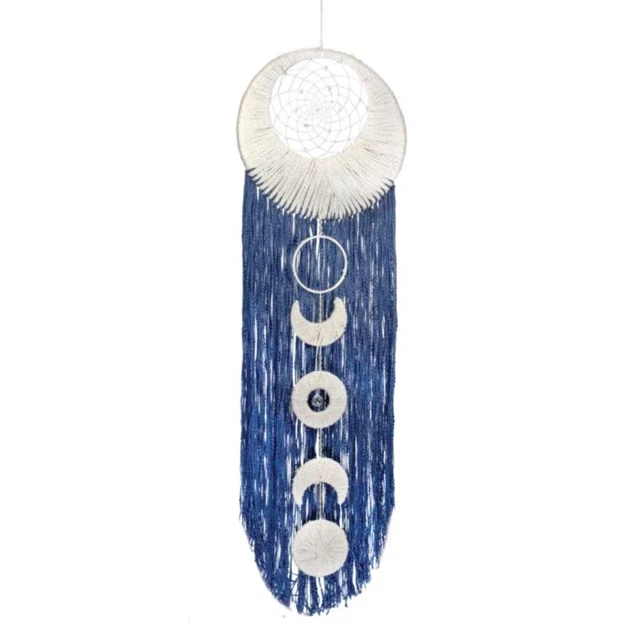 DZI Handmade Lunar Cycle-Blue Dream Catcher