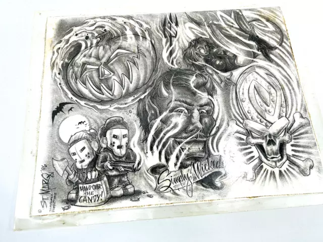 De colección Tattoo Shop Flash #12 años 90 Halloween diablo St MARQ Skinquake Juggalos