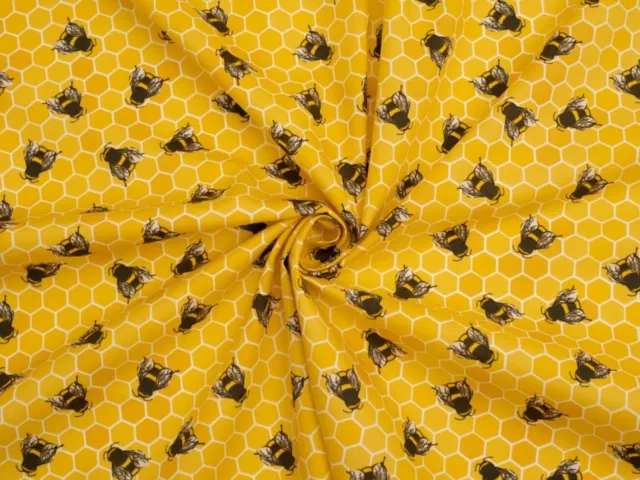 Rose & Hubble 100% Cotton Poplin Fabric Honey - per metre