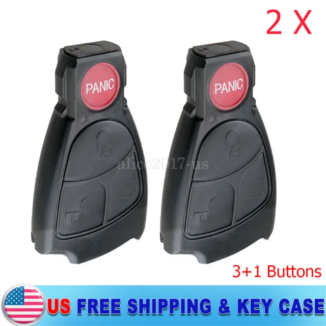 2 Replacement Smart Key Remote Fob Case Shell for Mercedes-Benz CLK SLK SL C E S