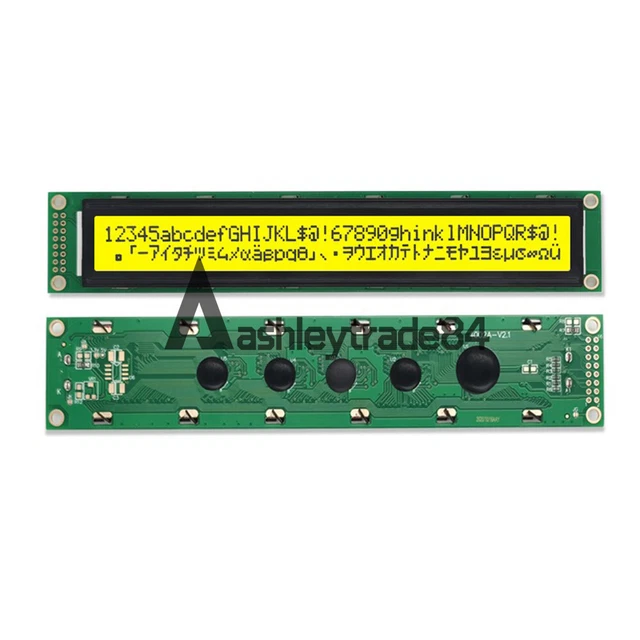 DISPLAY LCD CARATTERE equivalente con HD44780 40x2 4002 nero su giallo ...