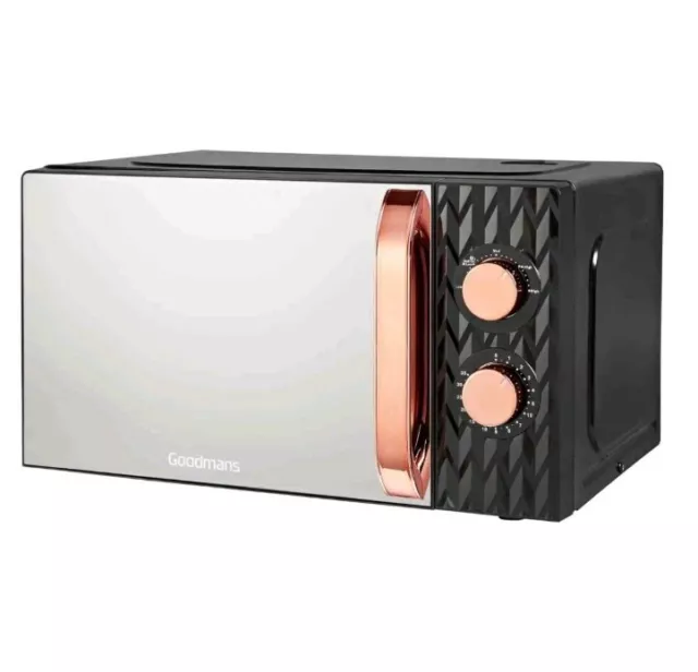 Goodman Black & Copper Textured Effect Microwave Capacity 20L Mirror Finish Door