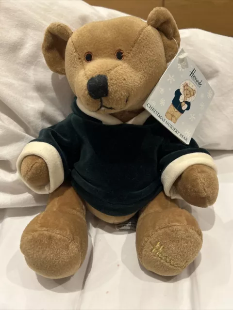 Harrods Christmas Teddy Bear 2001 Nursery  Bear Tag In Tact Rare