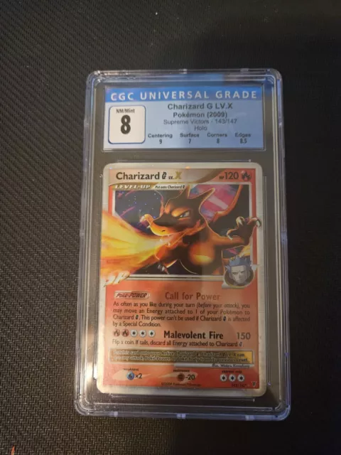 Charizard G Lv.X 143/147  Holo CGC 8 Supreme Victors Pokemon