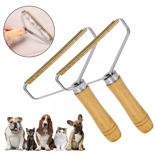 2pcs Portable Lint Remover Clothes Fuzz Fabric Pet Hair Shaver Roller Brush Tool