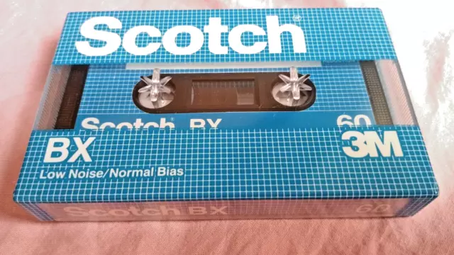 1x SCOTCH BX 60 (1982) 3M Low Noise Normal Bias CASSETTE TAPE BLANK new SEALED