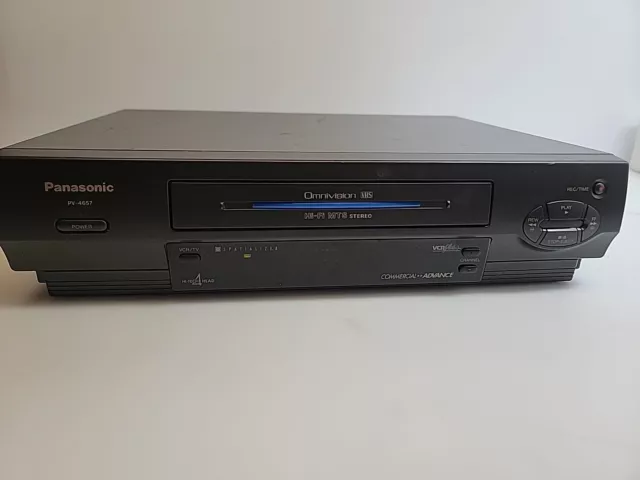 Panasonic PV-4657 VCR Player 4-Head Hi-Fi Stereo Omnivision No Remote