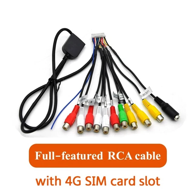 Autoradio StéRéO RCA Sortie Câble Fil Adaptateur Aux-In Subwoofer/Amplifica3001