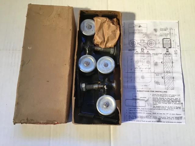 Prouty ALLITH #66 Set Sliding Barn Door Hanger Roller Box Rail Track Danville IL