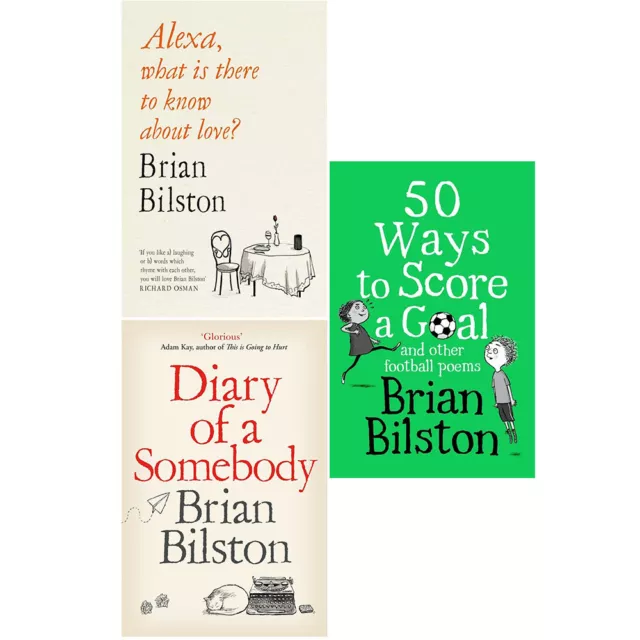 Diary of a Somebody,Alexa, what is there 3 Books Collection Set By Brian Bilston