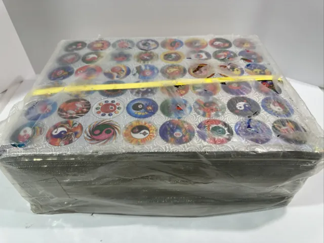 VINTAGE SILVER FOIL REFLECTIVE UNPUNCHED  POG SHEET  48 POGS Banded 25+