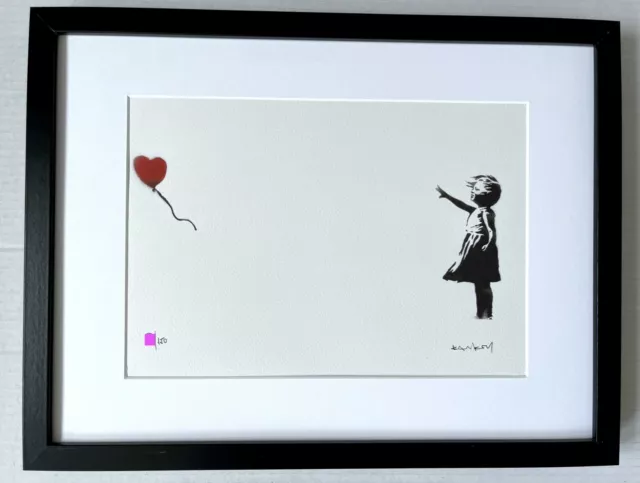 Banksy Original M Arts Edition Lithographie Signée Numérotée /150 CADRE INCLUS