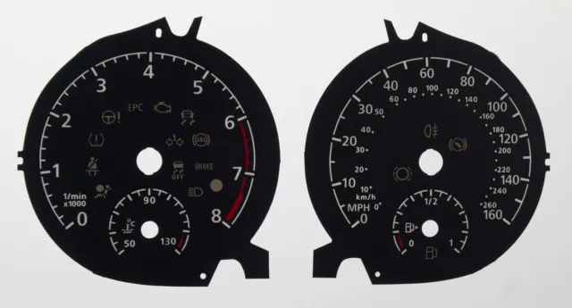 Lockwood KHM to MPH Dial Conversion Kit for VW Golf Mk7, Tiguan, Touran, Passat