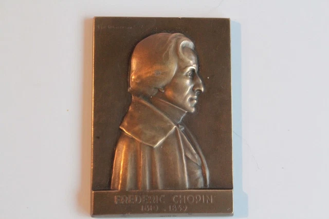 MÉDAILLE MODERNE " FREDERIC CHOPIN " signé Robert Coutin bronze EUR 19