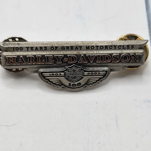 HARLEY DAVIDSON MOTORCYCLES 100 Year Anniversary Pin Biker HOG 2" £34.
