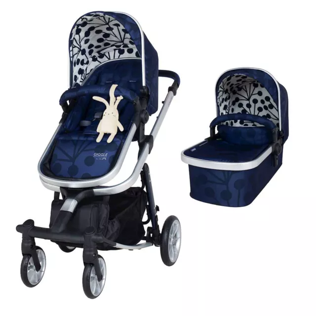 Cochecito Cosatto Giggle cuádruple y tinta lunaria carrycot con cubierta de lluvia