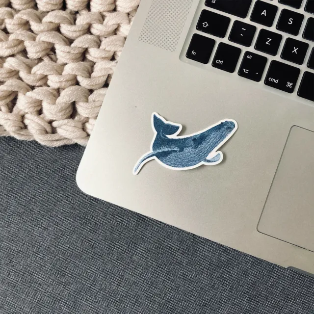 Humpback Whale Eco Friendly Stickers, PVC-Free Vinyl