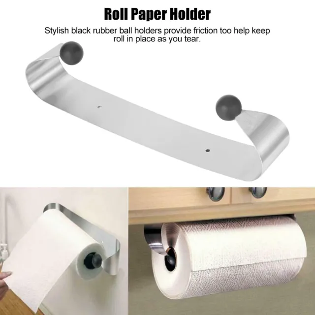 Kitchen Paper Roll Holder, Wall Mount Stainless Steel Paper Towel Holders,  Travel Trailer, Camper Counter, Cabinet Accessories for Napkin Towels,  Bathroom, Countertop Sink Self Adhesive Towel Rack, Mountable Walls  Organization Towel Dispenser