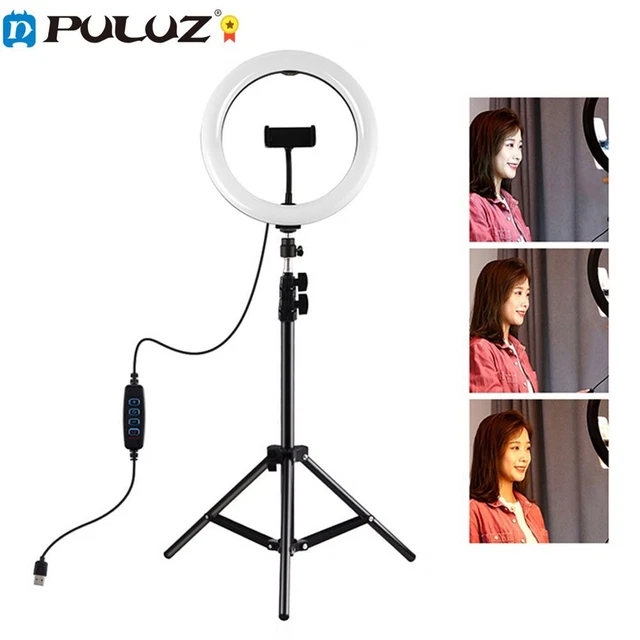 Kits de luz de anillo LED de vídeo con soporte de trípode de 110cm para Tik Tok YouTube
