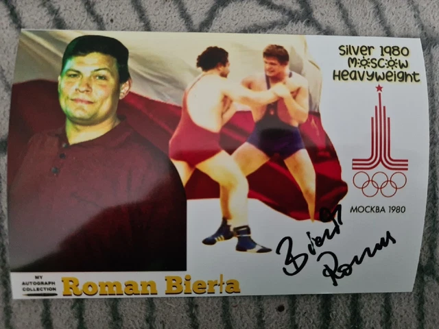Roman Bierła (POL) Ringen 2.OS 1980 Moskau Orginal Signiertes Foto