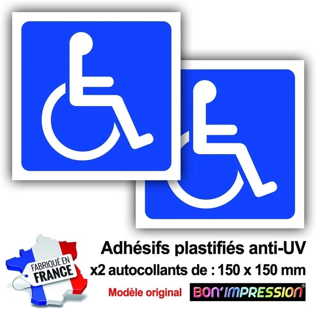 Autocollant sortie de secours handicapé à droite - autocollants d'évacuation secours