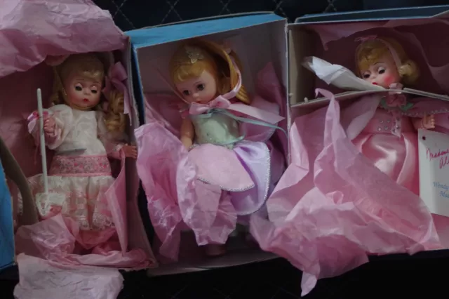 Lot Of Four Madame Alexander Dolls, Mostly New Condition, Look!