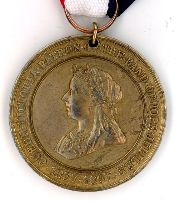 Queen Victoria Diamond Jubilee medal medallion Band of Hope Movement antique #19