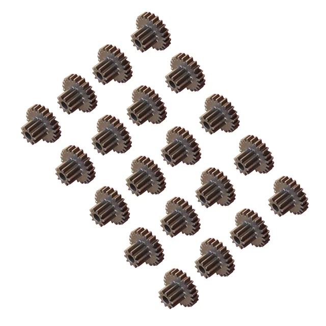 20Pack 24T&10T 2.1mm Hole 0.4 Modulus Metal Double Layer Gears Reduction Gear