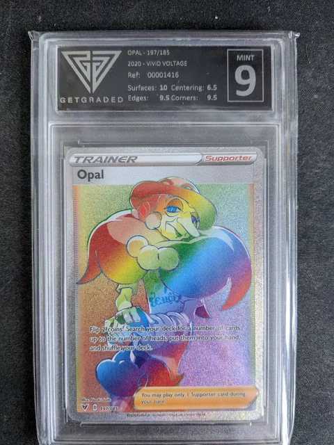 rainbow rare opal pokemon card Opal 197/185 Full Art Rainbow Rare Pokemon Vivid Voltage NM*